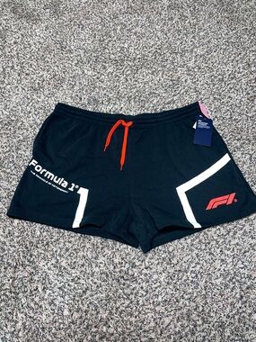 Formula 1 X Target Collab Woman’s Graphic Sweat Shorts Black Red  1X | NWT